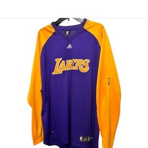 Vintage 07 Lakers Pre Game Jersey Adidas X NBA LA Warm Up Gold Purple Size XL